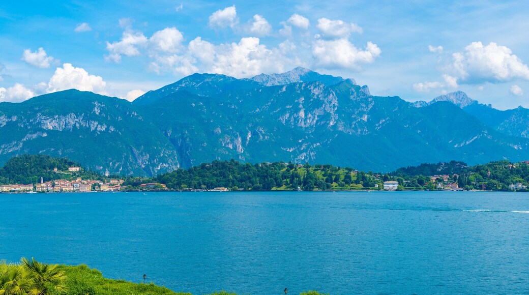 Bellagio viewed from Botanical garden at Villa Carlotta at Tremezzo, Italy