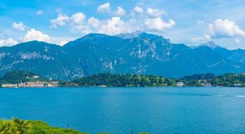 Bellagio viewed from Botanical garden at Villa Carlotta at Tremezzo, Italy