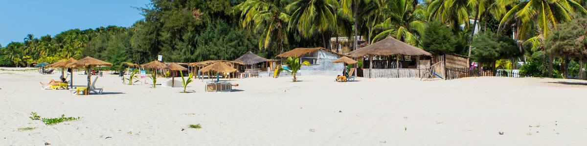 West Africa Senegal Cap Skirring - Paradise beach - beach chairs, umbrellas