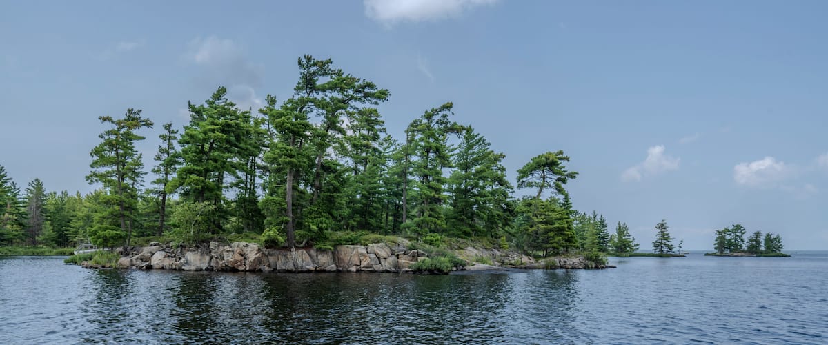 Lake Rainy in the Voyaguer National Park tour of the Boreal forest covered islands
