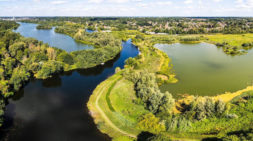 River Yare bends around Whitlingham Broad