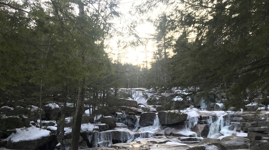 A very icey trail lead us to partially frozen pools at Diana’s Baths.