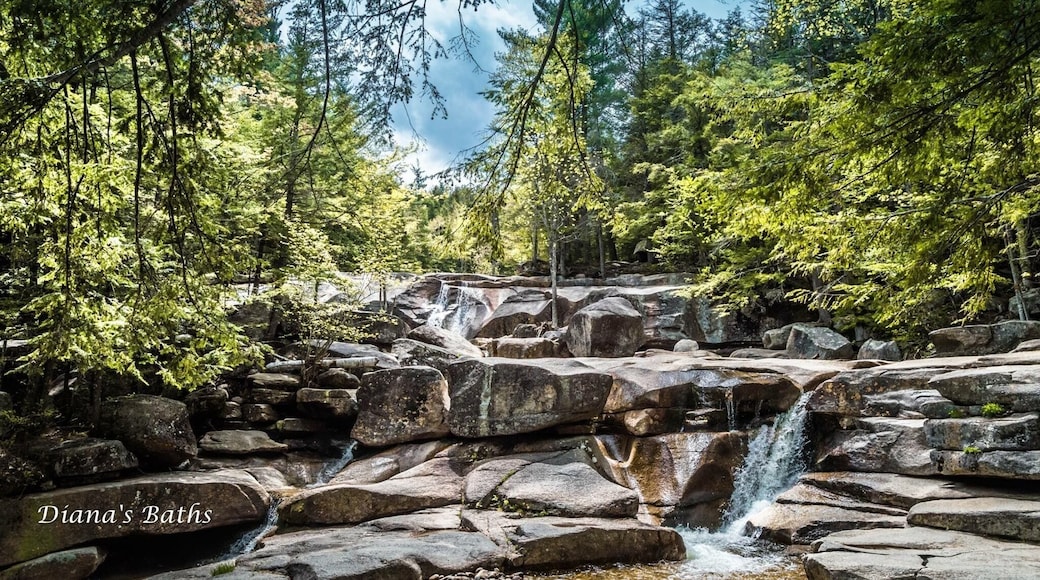 Diana's Baths is a series of small waterfalls located in the southeastern corner of the town of Bartlett, New Hampshire, near the village of North Conway in the White Mountains of New Hampshire, United States... easy hike for a gorgeous view!!!
