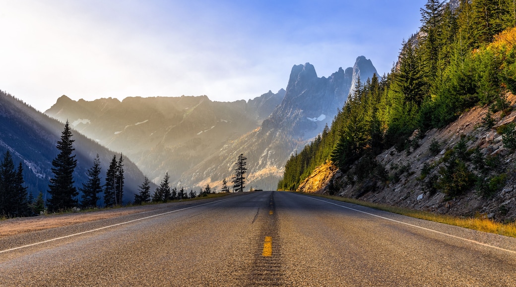 State Route 20 at Martha Creek near the Washington Pass Observation Site in Okanogan County, Washington