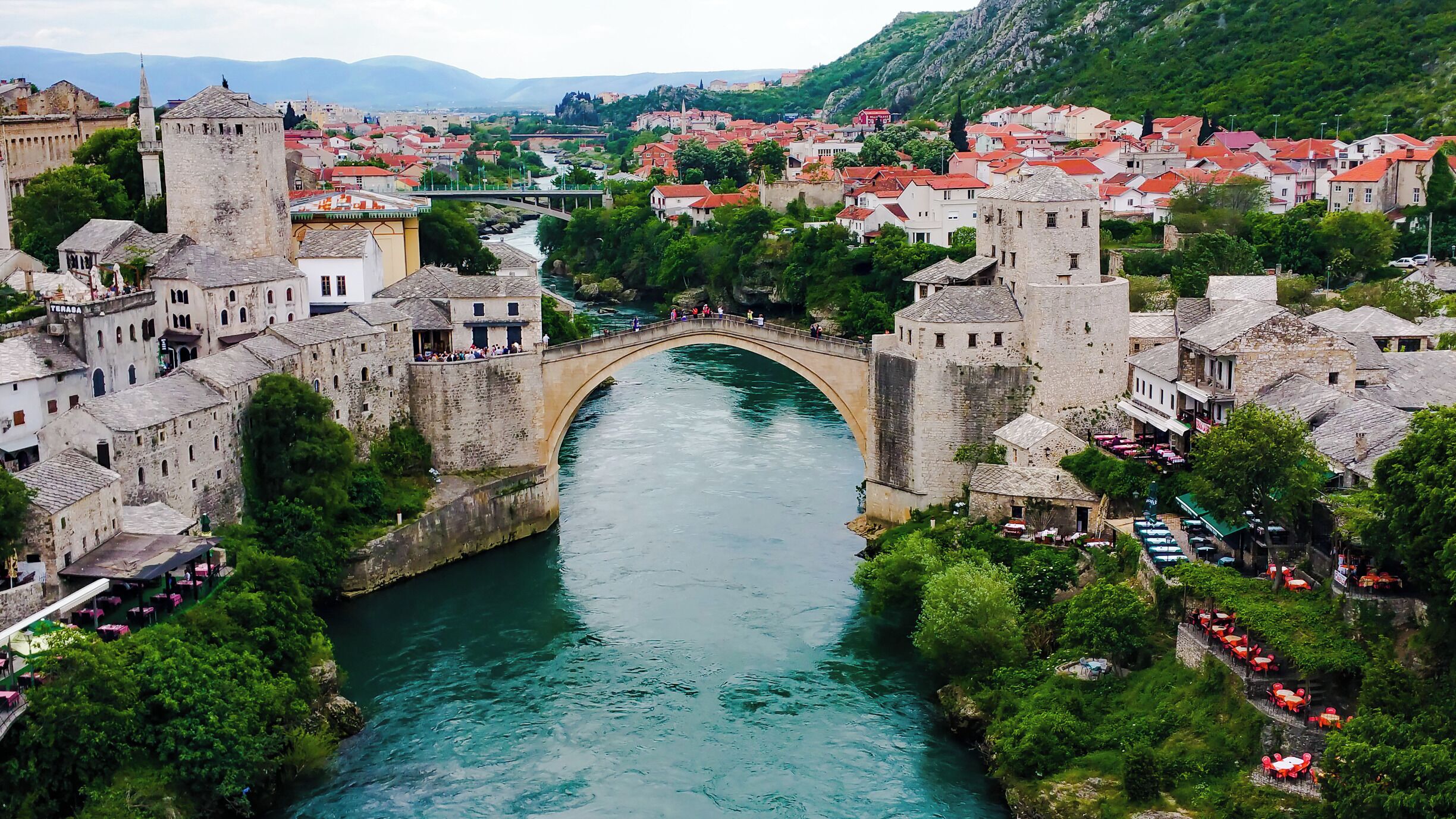 Muslims and Christians are separated by this historic bridge.