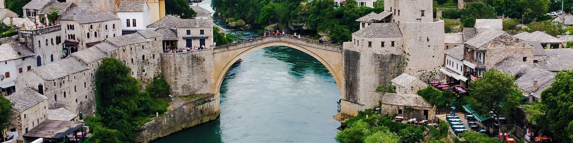Muslims and Christians are separated by this historic bridge.