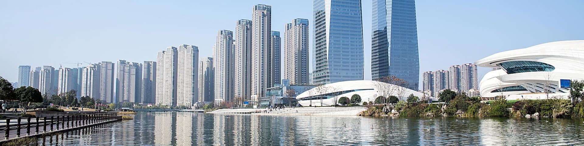 Changsha, Hunan Meixi Lake Park real estate projects, Shutterstock ID 1032796660, Purchase Order: -