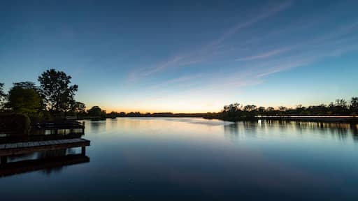 Tampier Lake in the Chicago Suburbs at the Early Evening around Sunset