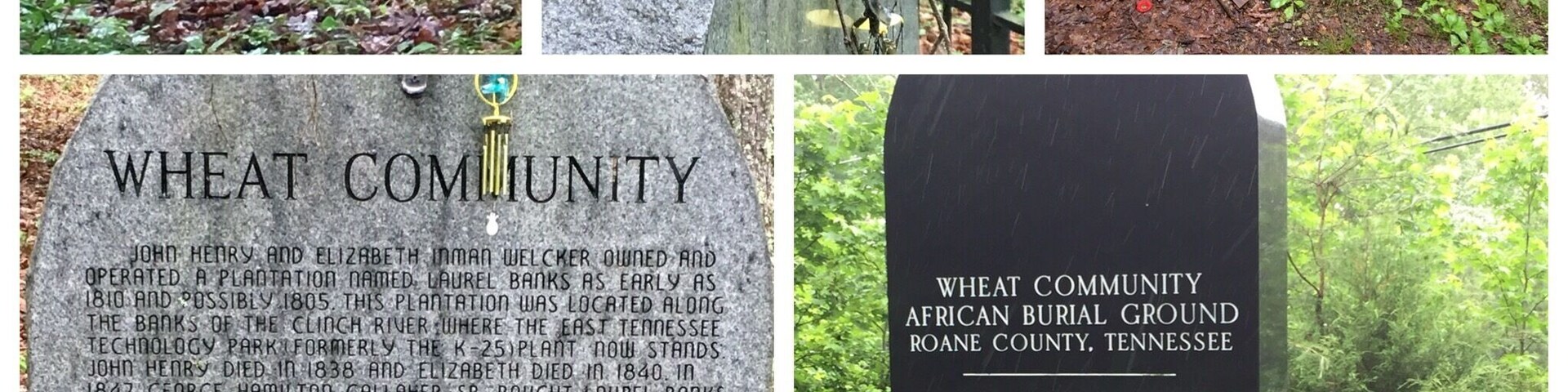 Wheat Community African Burial Ground - humbling. Hidden Just off Oak Ridge turnpike in Oak Ridge Tennessee. As we walked through here, the energy was strong. The headstones are unmarked, but fresh flowers sit next to each marker. A Lock sits atop the only marker to explain its history. A lock unlocked because they are no longer bonded. One does not leave here unchanged.
