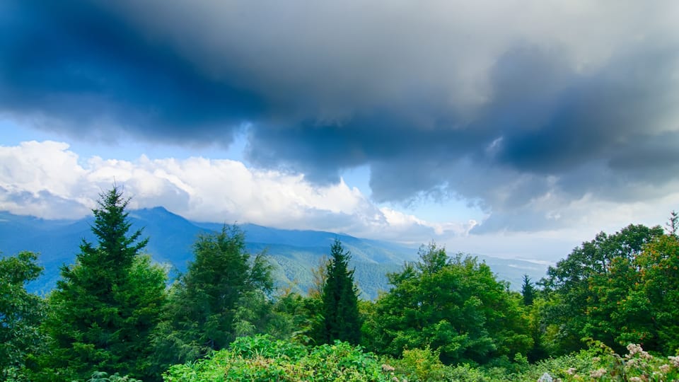 Sunrise over Blue Ridge Mountains Scenic Overlook