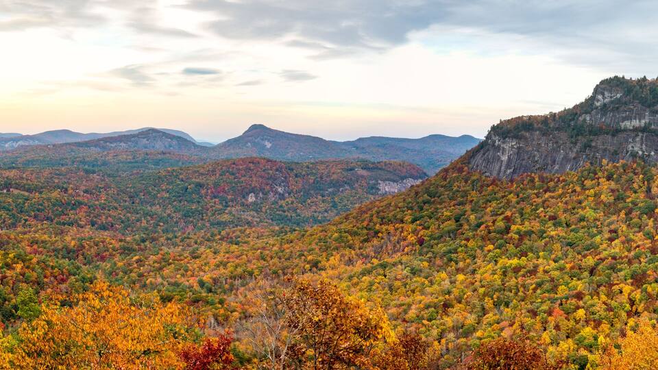 Whiteside Mountain in the Fall