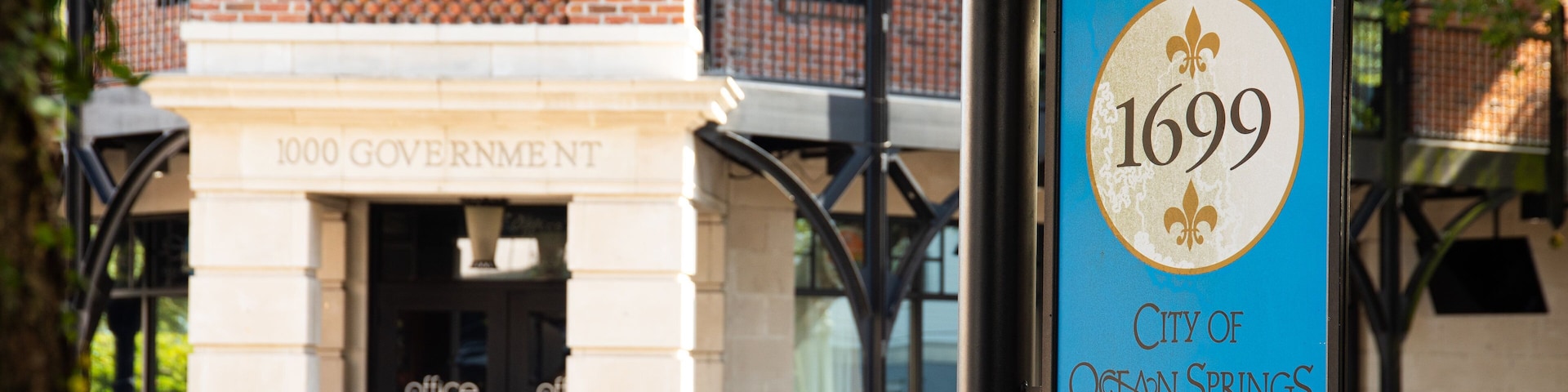 Ocean Springs which includes signage