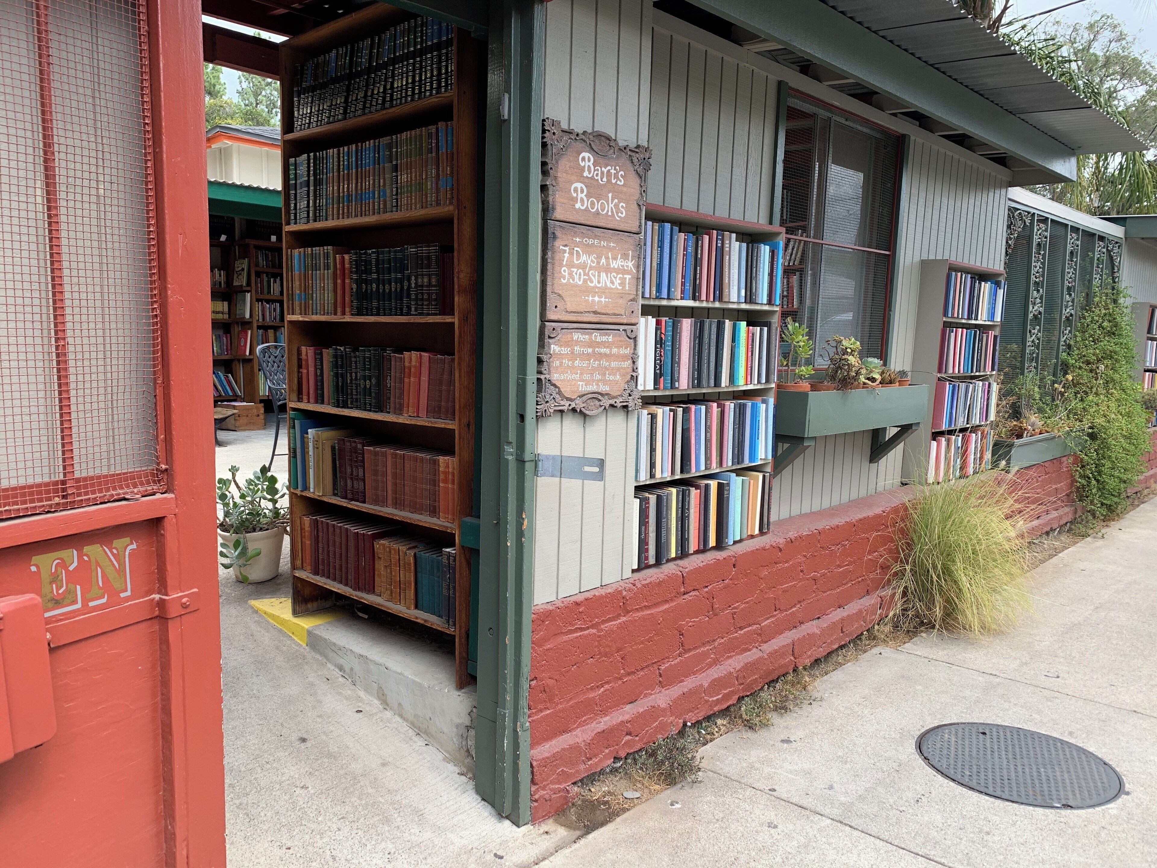 Love reading? Love the out doors? How about both at the same time? Stop by this cute out door bookstore, choose a book and enjoy the warmth of the sun.