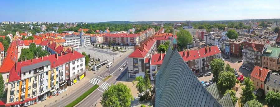 Panorama centrum Koszalina