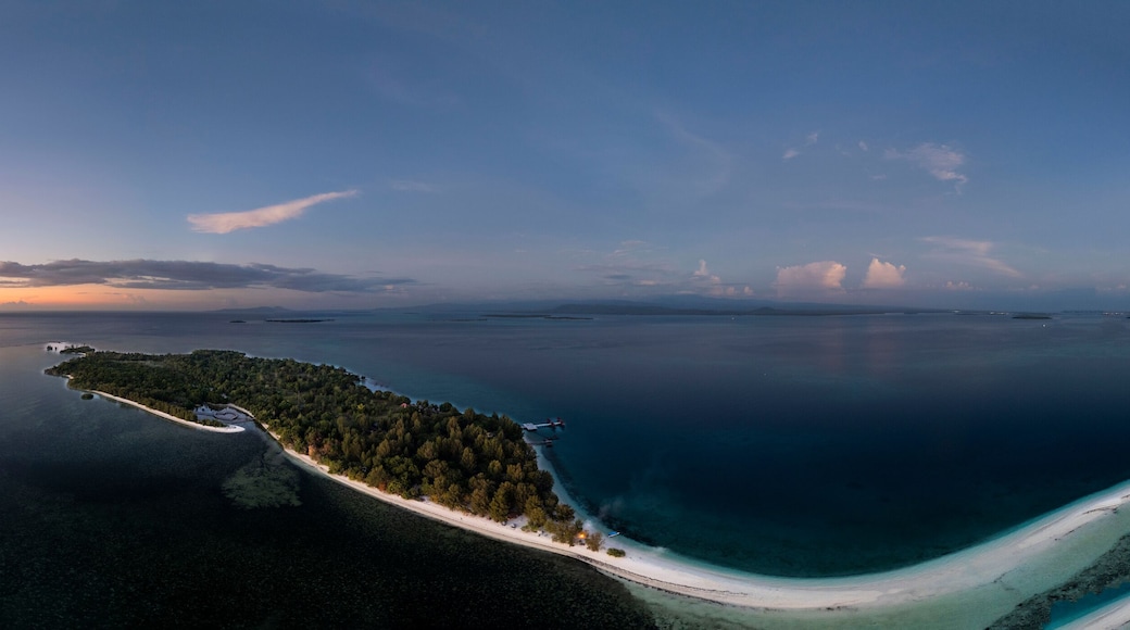 Dodola Island, one of the most beautiful places to go in Morotai, one of the island on North Maluku, Indonesia. Dodola island is divided into 2 island and it will connected the the sea tide is low .