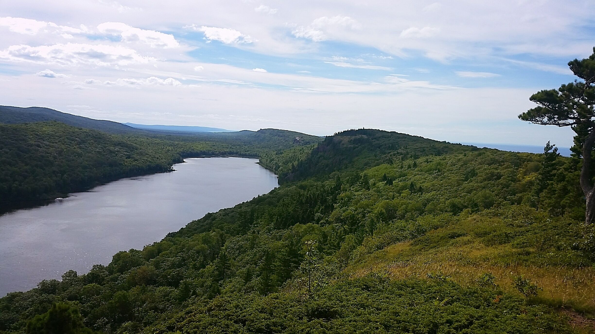 View from the escarpment trail. From here you can see both lake superior and lake of the clouds.