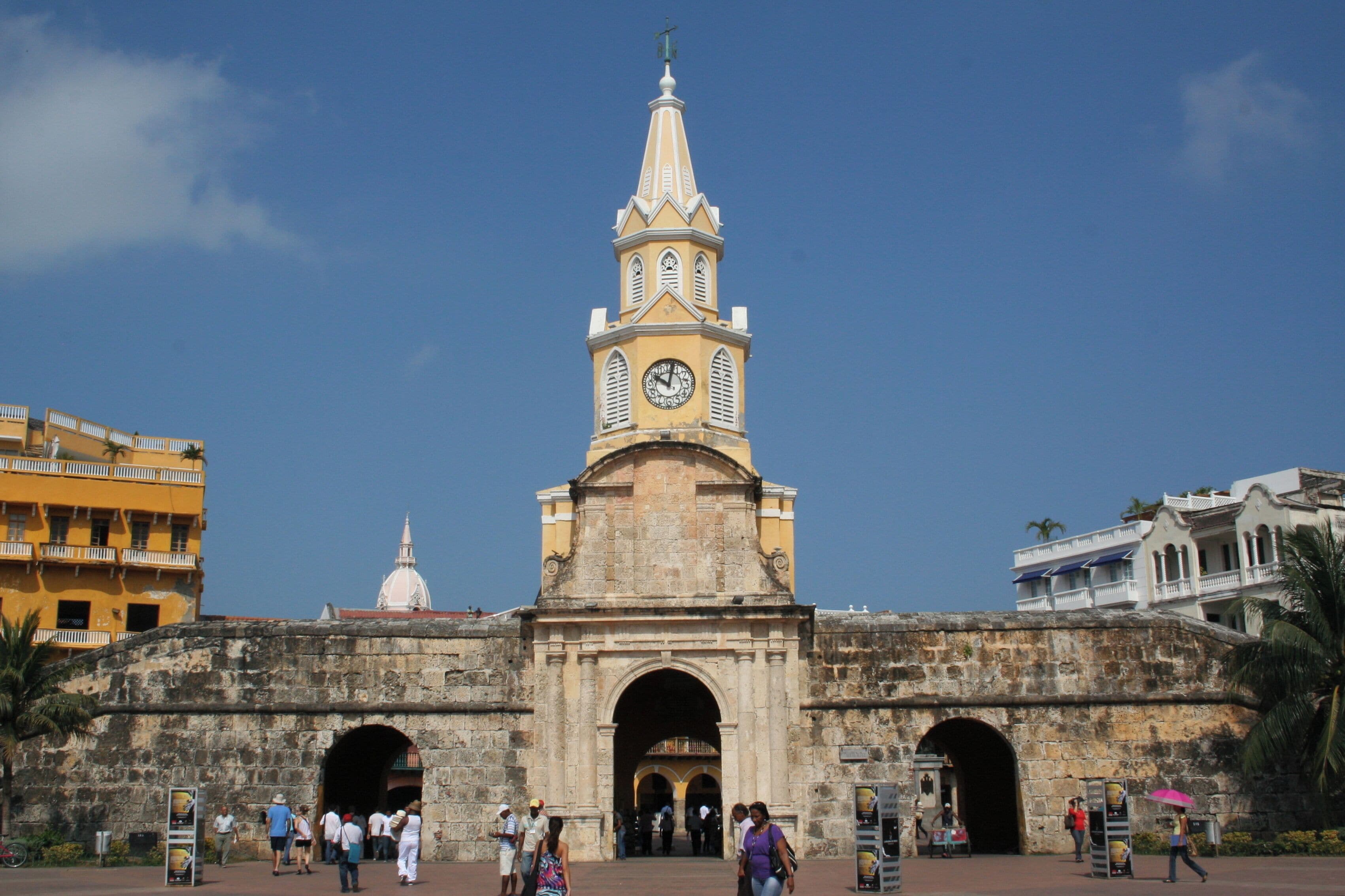 Clock tower in Cartagena, Colombia