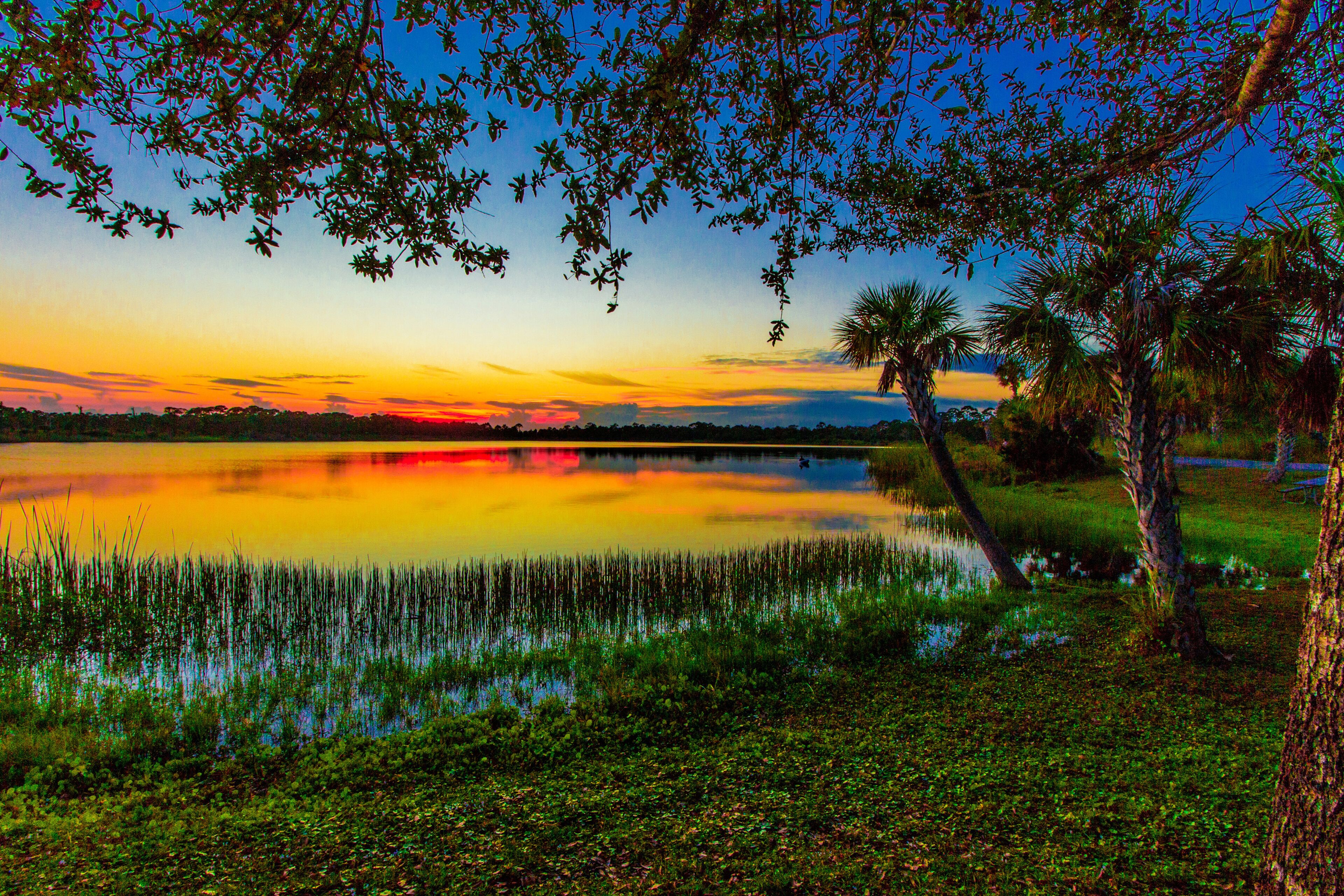 Sunset at Lake Zobel, George LeStrange Preserve, Fort Pierce, Florida