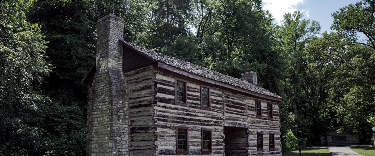 old log house in the park