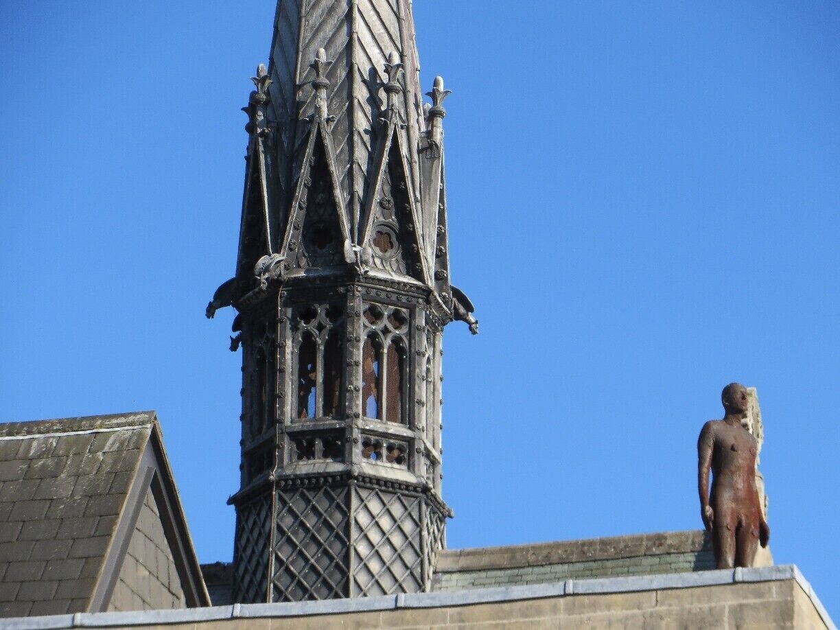 Antony Gromley statue overlooking the ciry, a most uncanny discovery.
