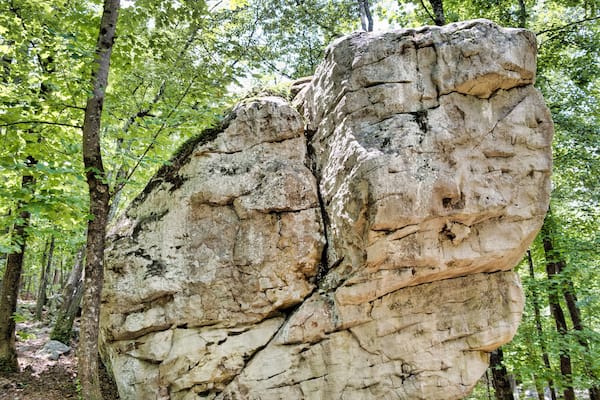 Big Boulder at Moss Rock Preserve in Hoover, Alabama, USA