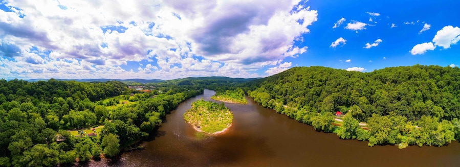 Panoramic View of the Delaware River Valley