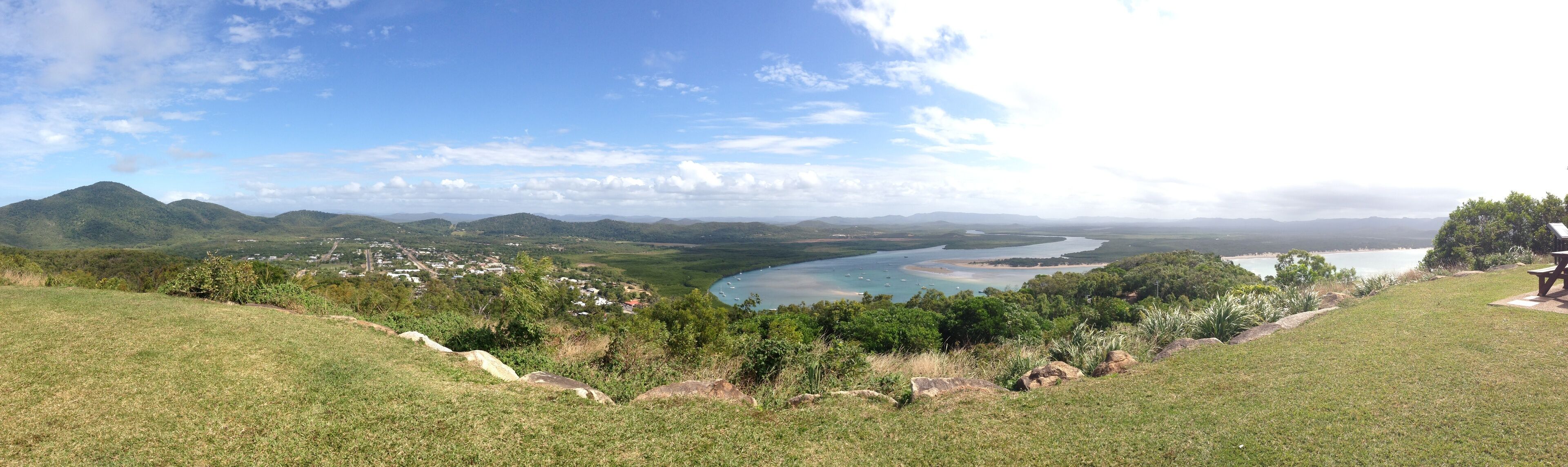 Cooktown Town trip, roads and views, Grassy Hills lookout and Finch Bay and Beach.


