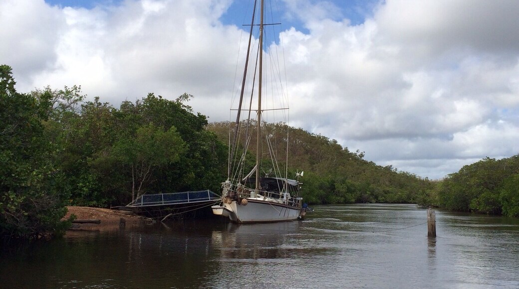 How some live!
Endeavour River #NationalPark in Cooktown, #Australia - about a year ago, just 3 weeks after Cyclone Ita ravaged the area.
Most of this park is accessible only by boat and that's how I was able to take this photo with my iPhone5s.
Took a little tin boat tour of the Endeavour River. Saw a wide variety of spectacular mangroves, a few boat wrecks and this moored yacht.
It was peaceful and undeveloped; the boat operator said that there were about 35 different species of mangrove.
If one is in #FarNorthernQueensland, the tour is worth taking and just 3 of us in the boat.
Unfiltered #iPhoneonly
#IloveaSunburntCountry
#roadtrip Cairns to Cooktown!