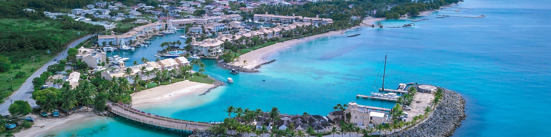 Panoramic View to the Barbados Coastline near Bridgetown, Caribbean