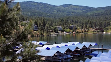 Post Falls featuring vuoret, pieni kaupunki tai kylä ja metsät