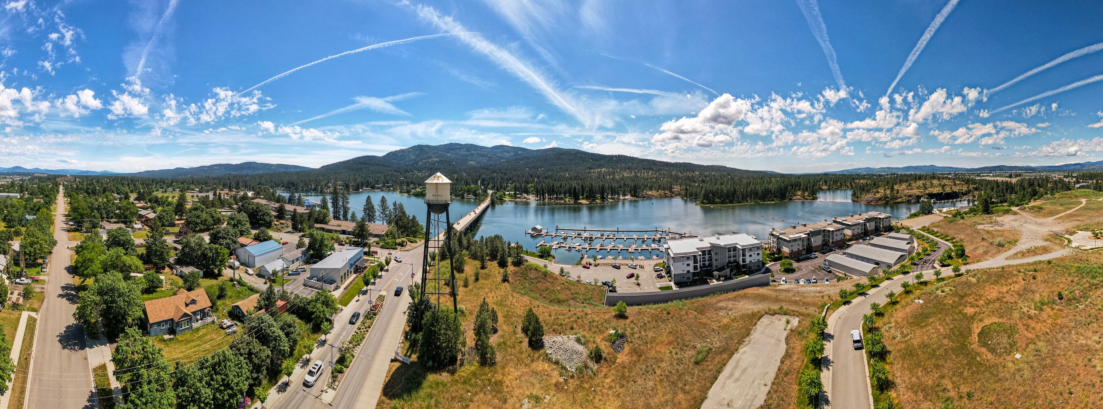 Panorama of Riverfront of Post Falls, Idaho