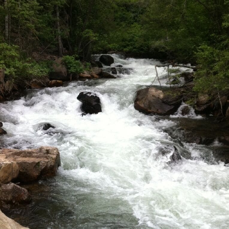 A worthwhile drive through Big Cottonwood Canyon.  Icy cold mountain stream. 