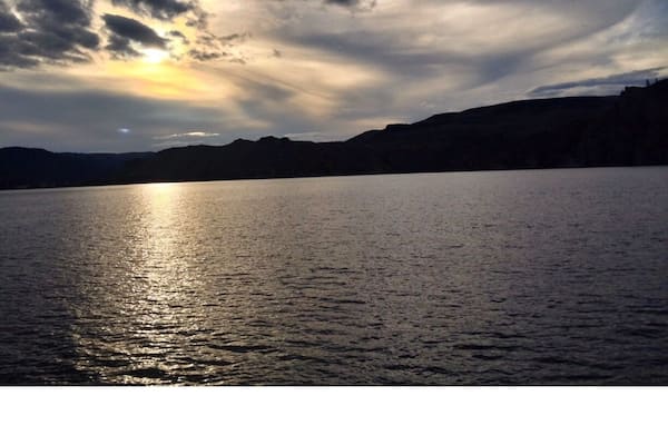 On the (free) ferry ride in northeastern Washington state over Lake Roosevelt we were treated with a beautiful sunset.