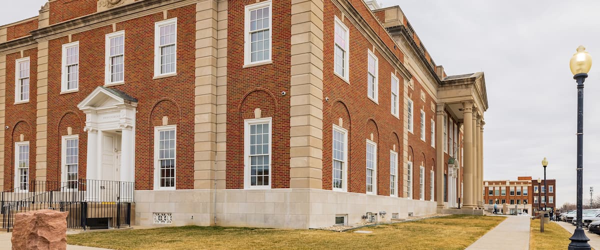 Overcast view of the Historic Truman Courthouse