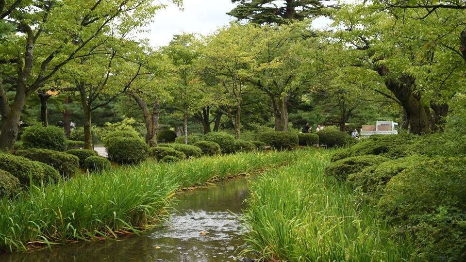 Nice vantage point crossing a little bridge.