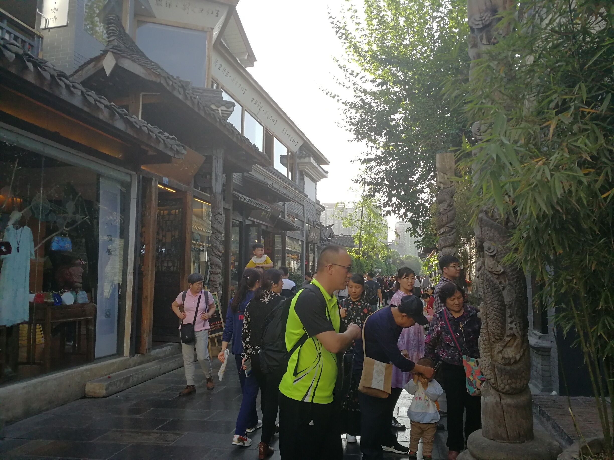 Wide Alley on a sunny Sunday afternoon. 