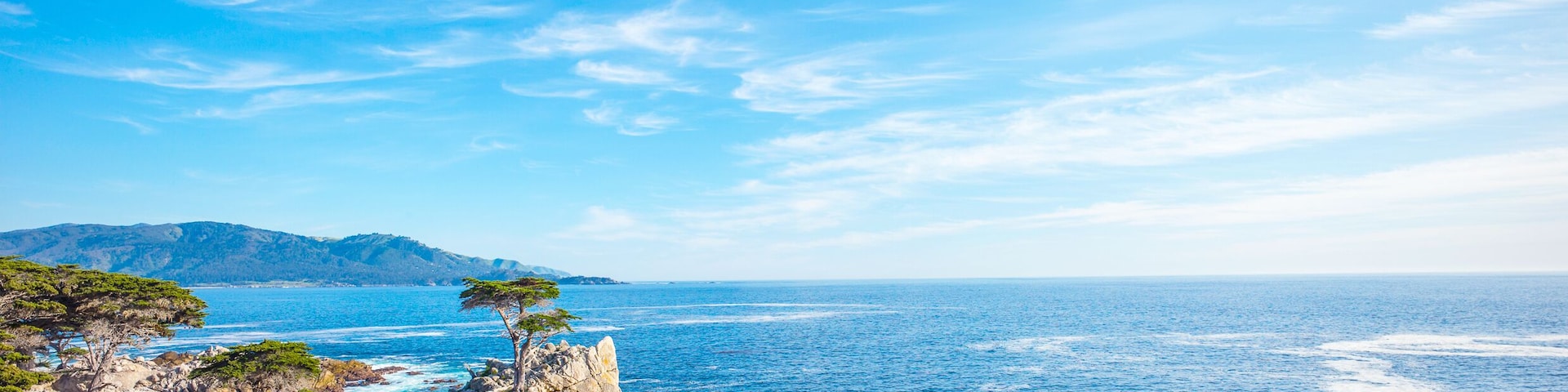 The Lone Cypress, seen from the 17 Mile Drive, in Pebble Beach, California.; Shutterstock ID 438920428