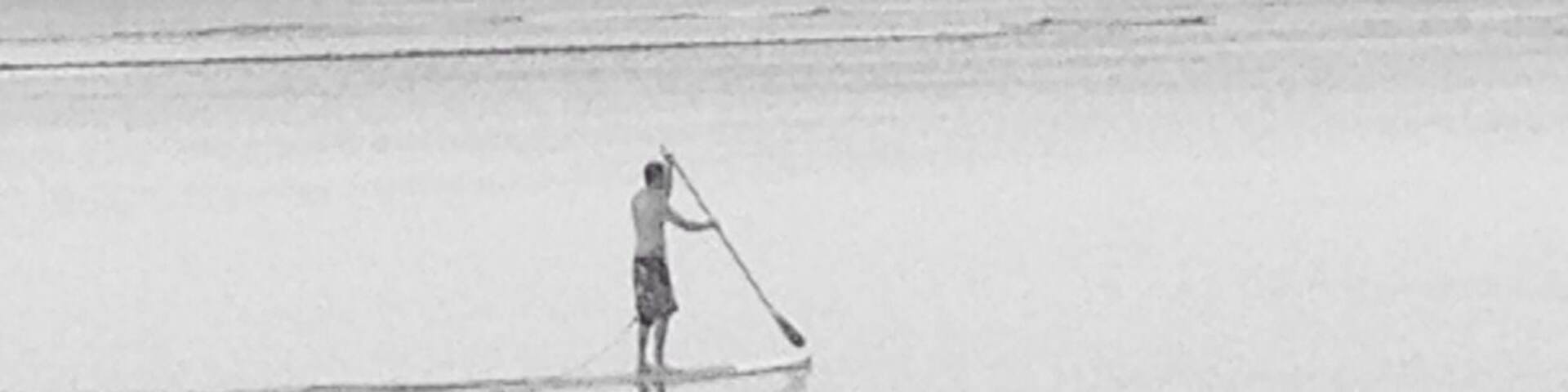 Paddle Boarding to catch the early morning sunrise.....