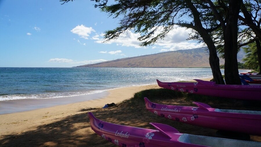 Kihei has 6 miles of beaches, if you don't like crowds, there are several spots to stop along the road and go for a swim. #beach #maui #Hawaii #kihei #unitedstates #USA #AquaTrove