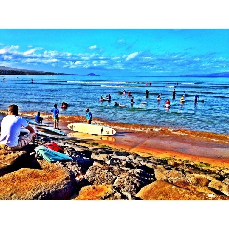 Paddle board lessons...who's next?  Tiffany & son perhaps?