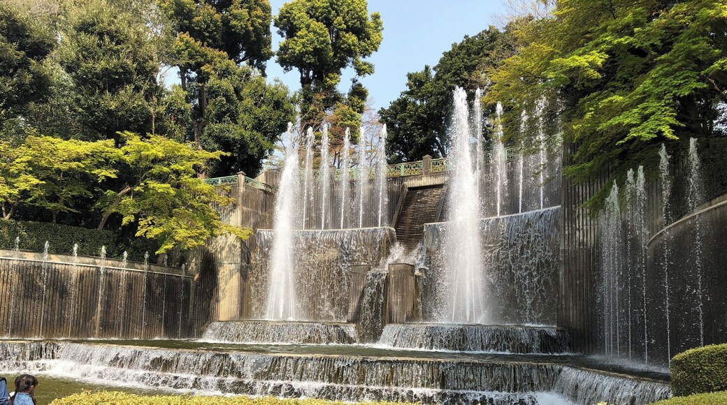 Enjoy walking in the garden. You can see the combination of big springs and waterfalls with colorful plants and flowers.