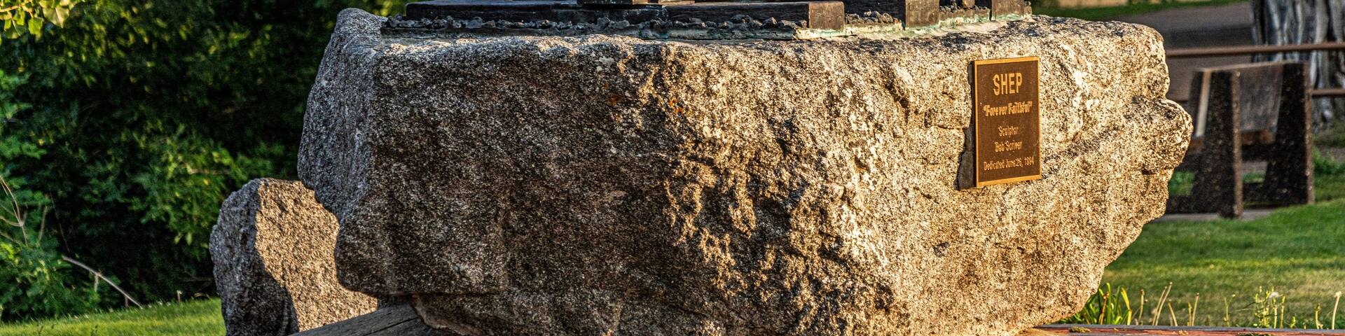 Statues and Memorials along the Missouri River in Historic Fort Benton Montana
