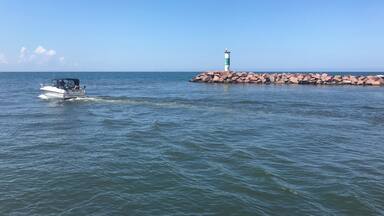 Walking along the boardwalk at the Portage Riverwalk in Indiana Dunes National Park was a peaceful stroll with a great view of Lake Michigan.