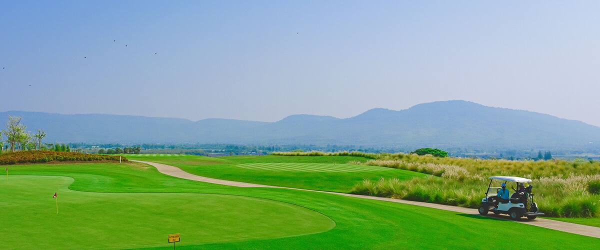 Golf course scenery view