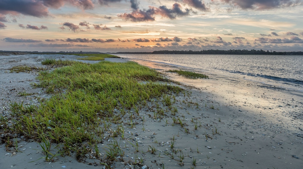 Sunrise at the Sands Beach i Port Royal, South Carolina