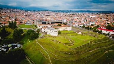Pumapungo ruins near Cuenca, Ecuador, aerial drone