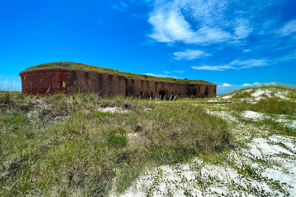 Fort Massachusetts located on Ship Island in the Gulf of Mexico