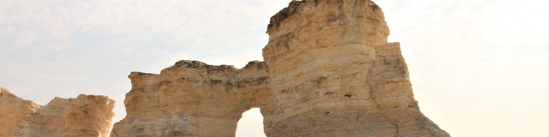 Chalk Formations at the Monument Rock National Natural Landmark in Kansas
