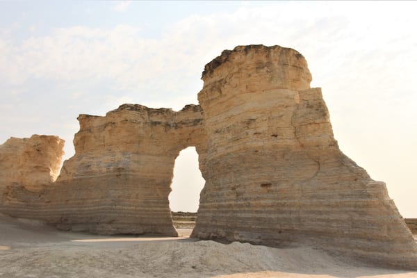 Chalk Formations at the Monument Rock National Natural Landmark in Kansas