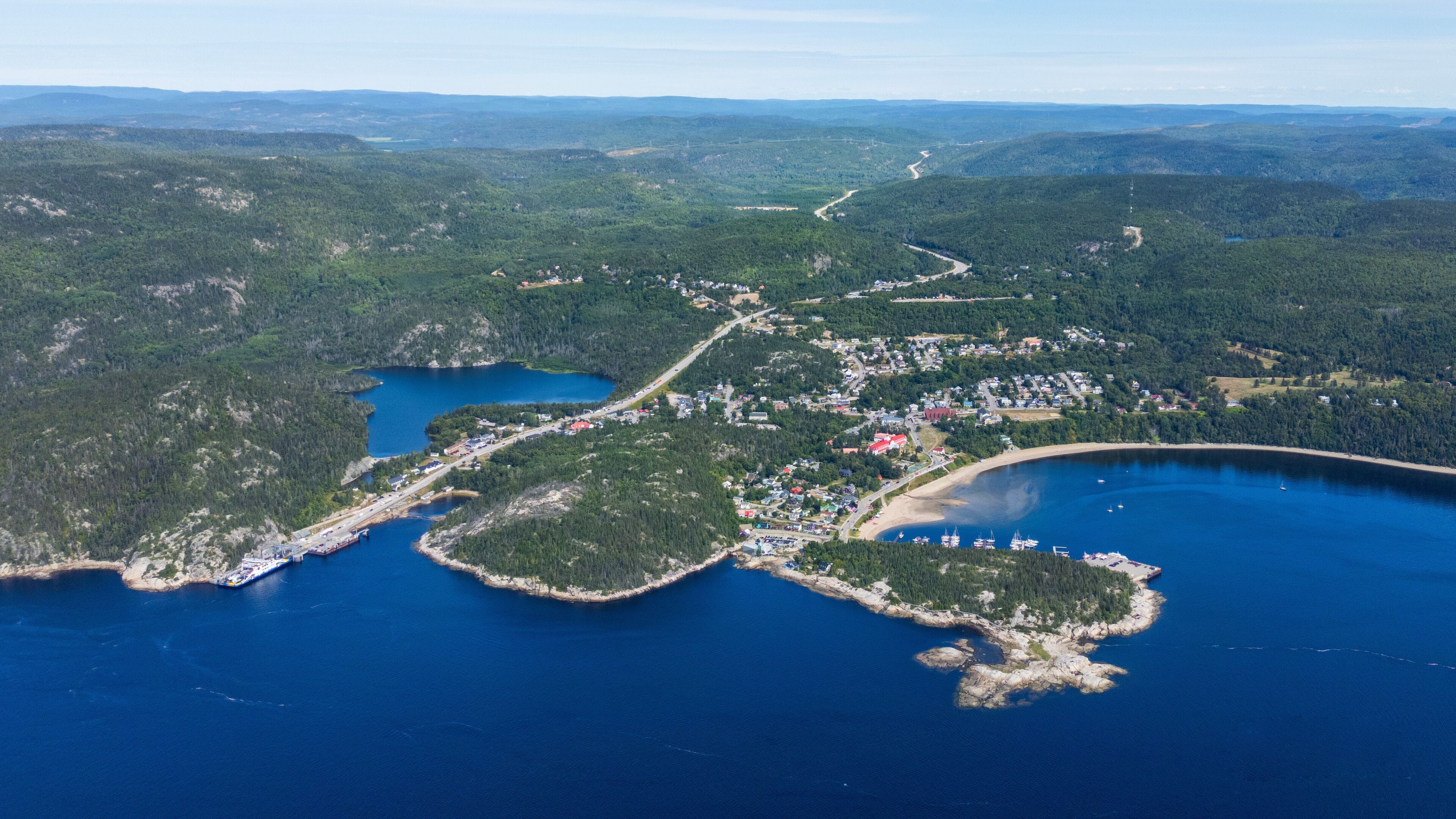 Tadoussac Quebec Canada - Aerial view